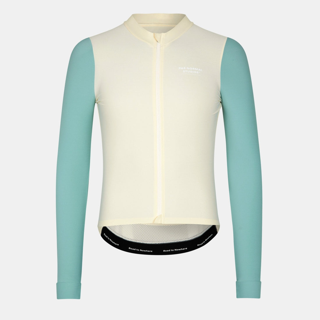 Men's Mechanism Long Sleeve Jersey Off-White / Light Teal