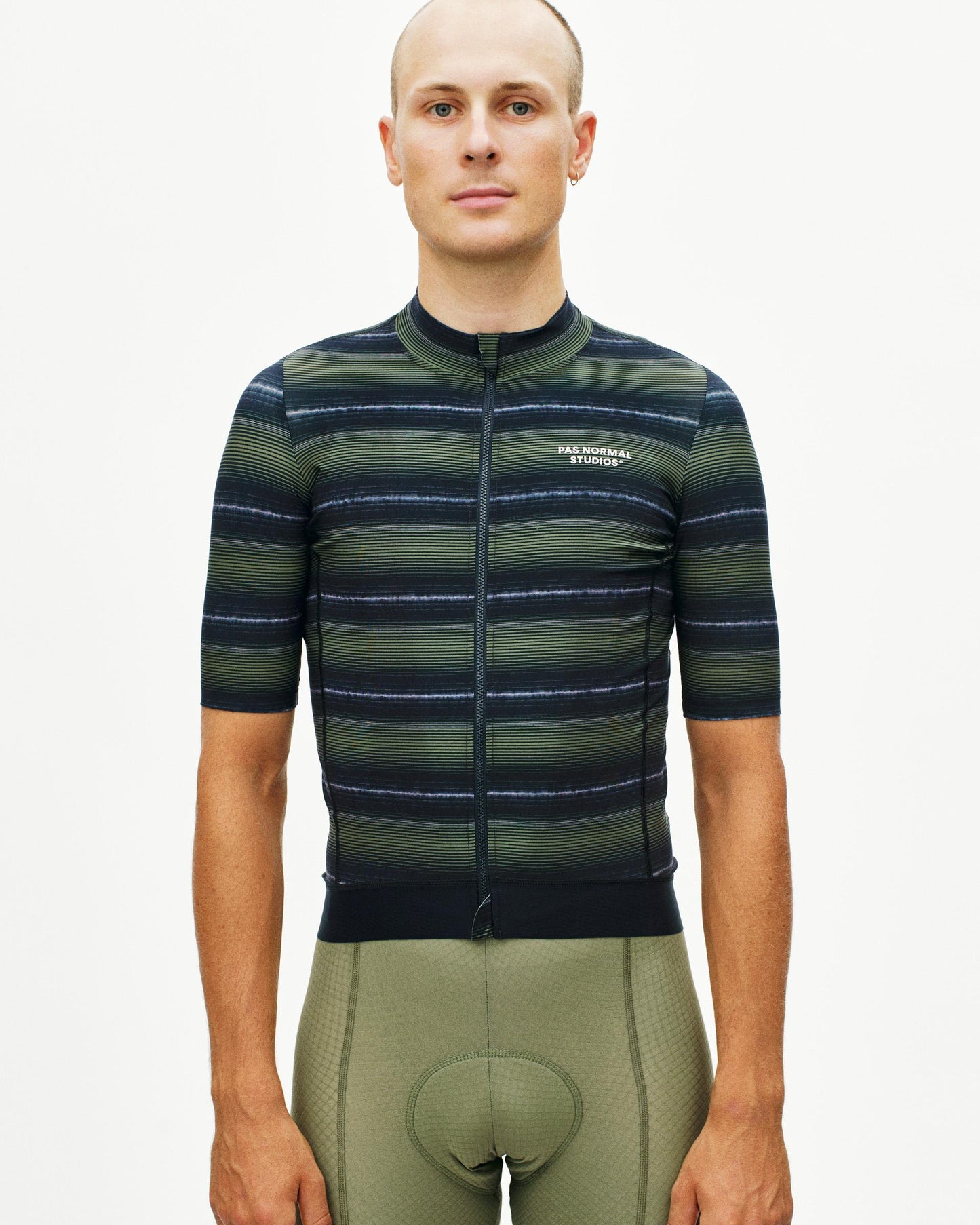 Men's Essential Jersey Light Olive Stripe