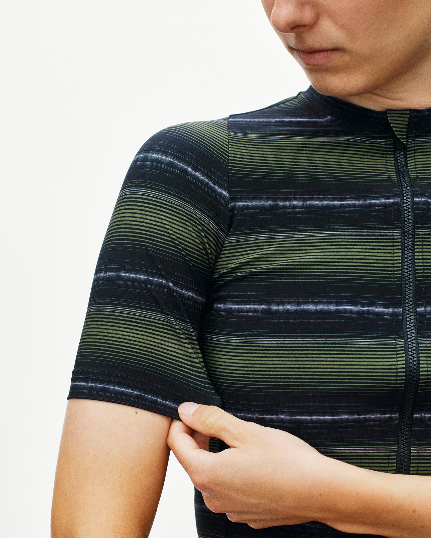Women's Essential Jersey Light Olive Stripe