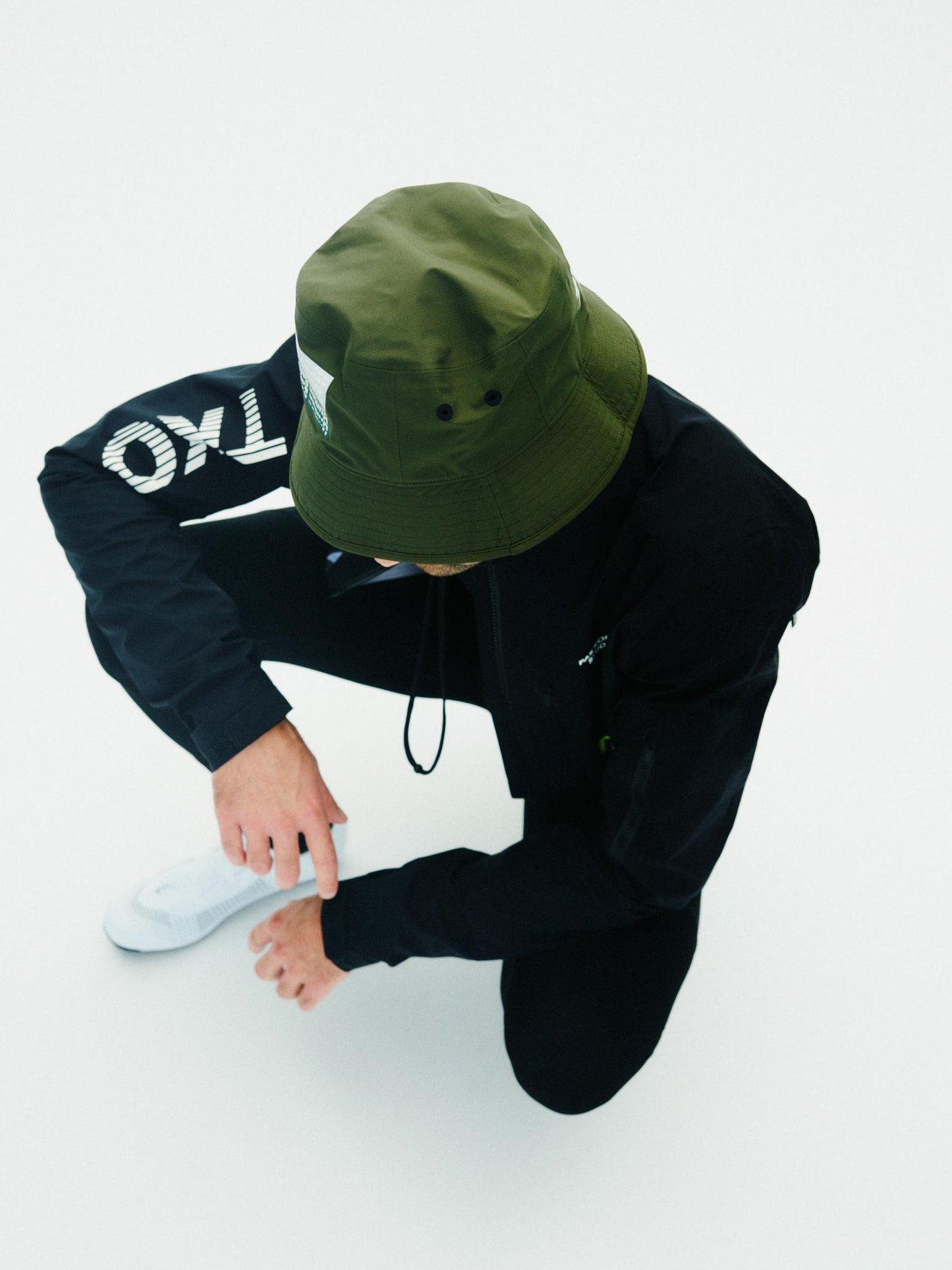 T.K.O. Off-Race Shield Bucket Hat Olive