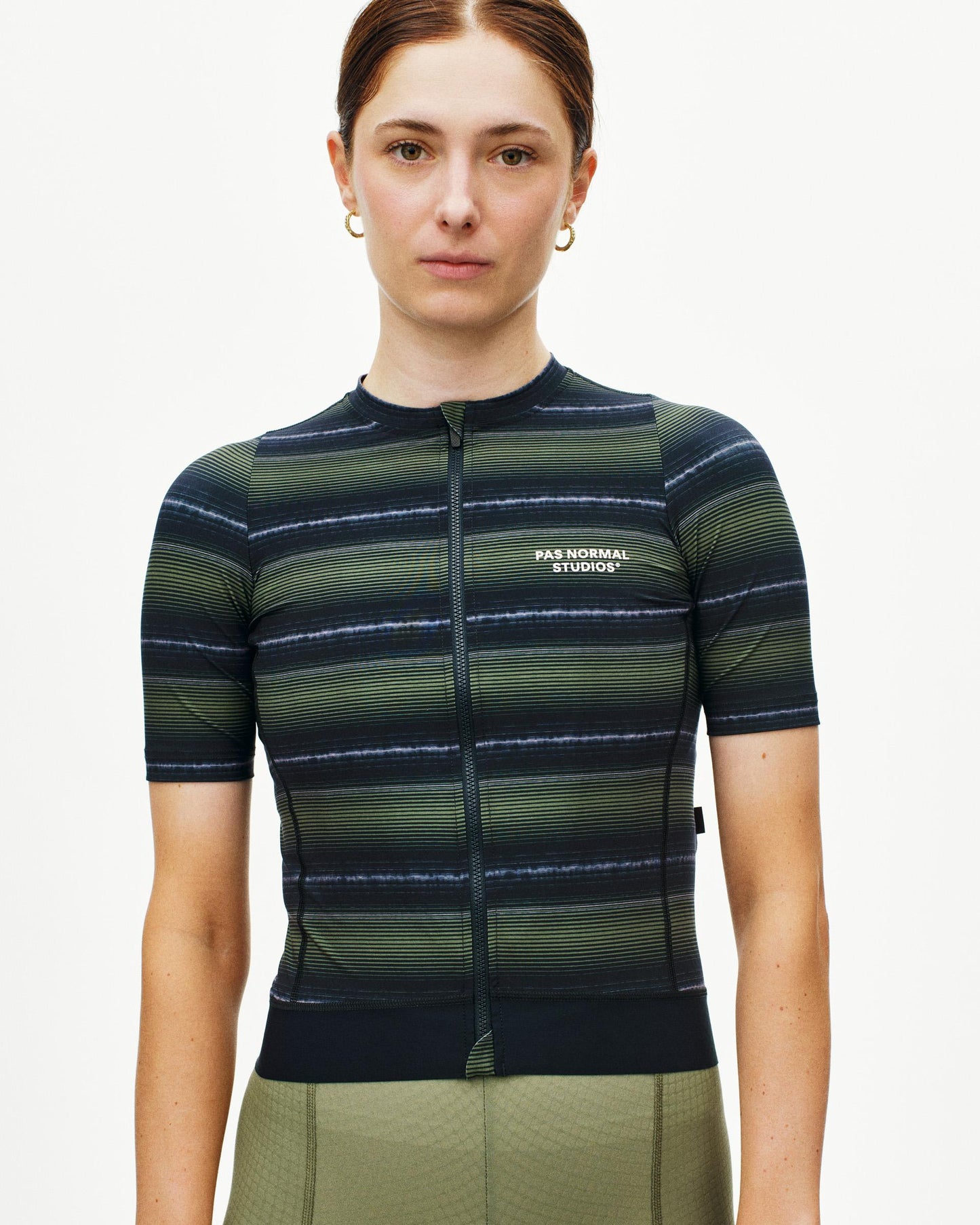 Women's Essential Jersey Light Olive Stripe