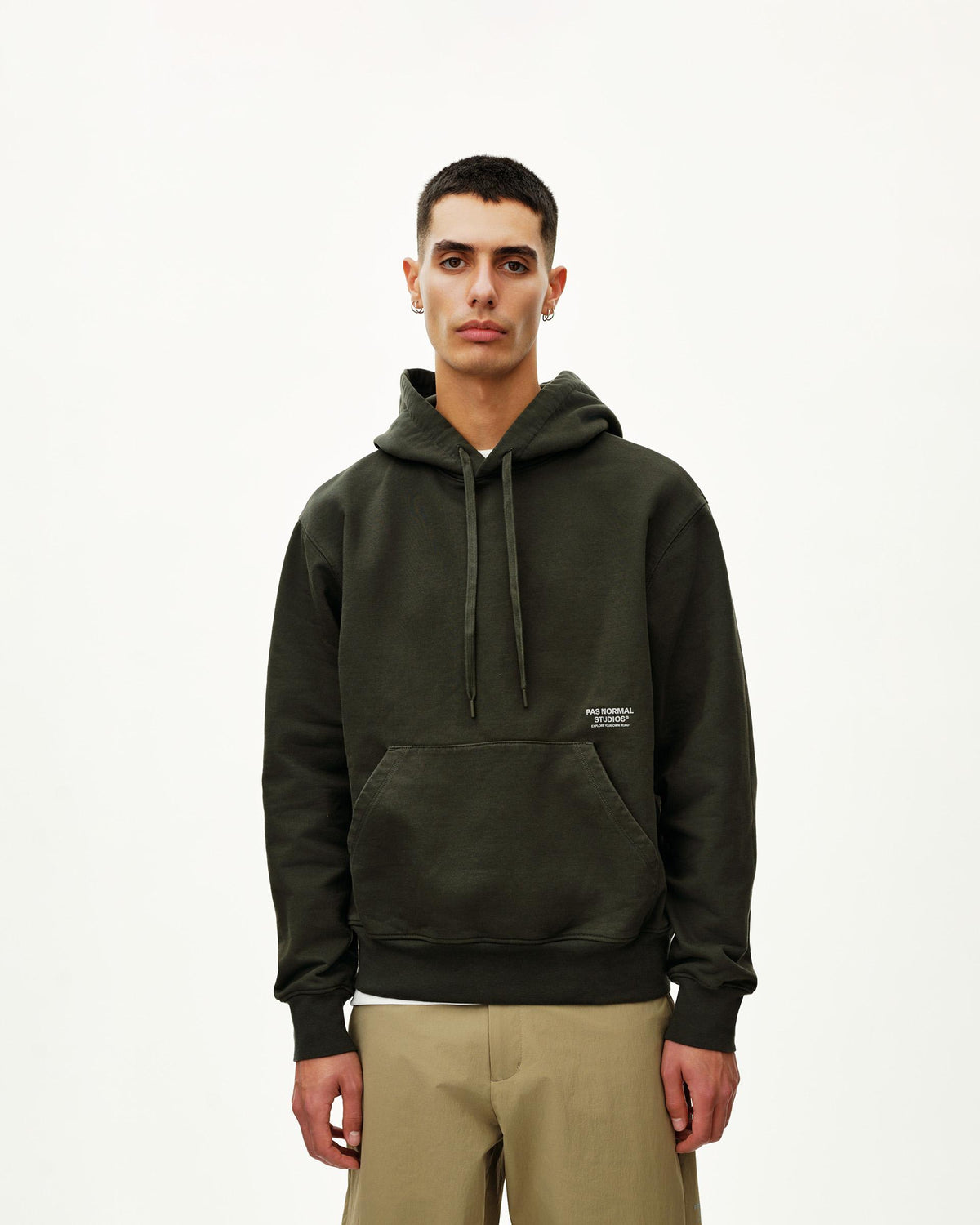 Off-Race Hoodie Dark Olive