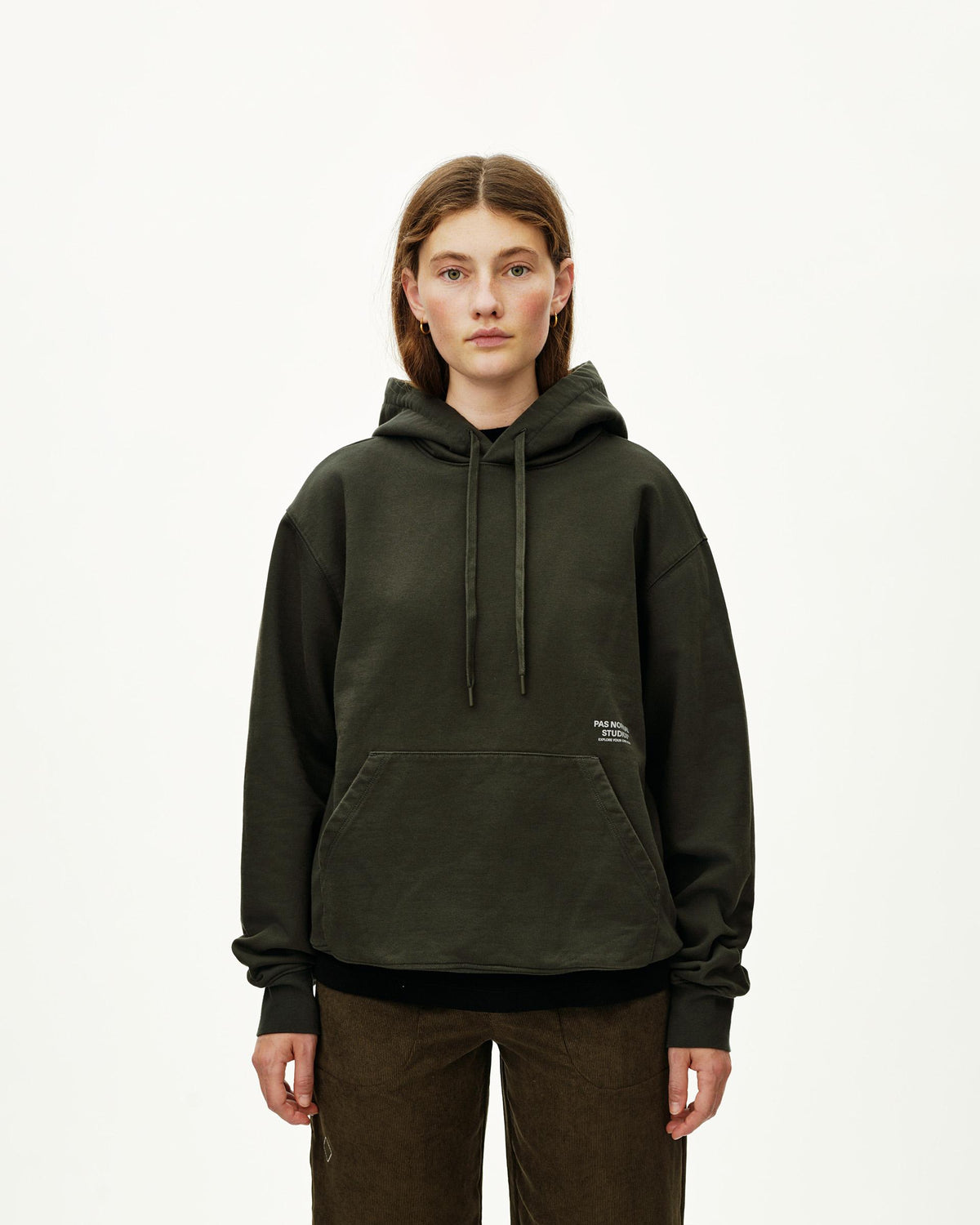 Off-Race Hoodie Dark Olive