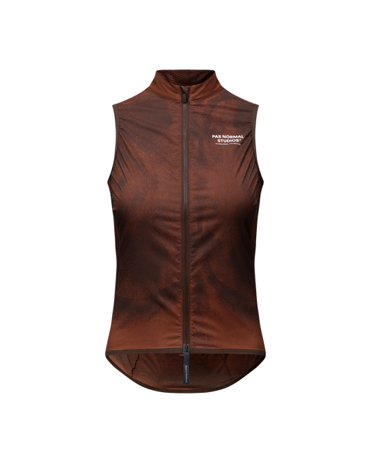 Women's Mechanism Stow Away Gilet AOP Light Brown