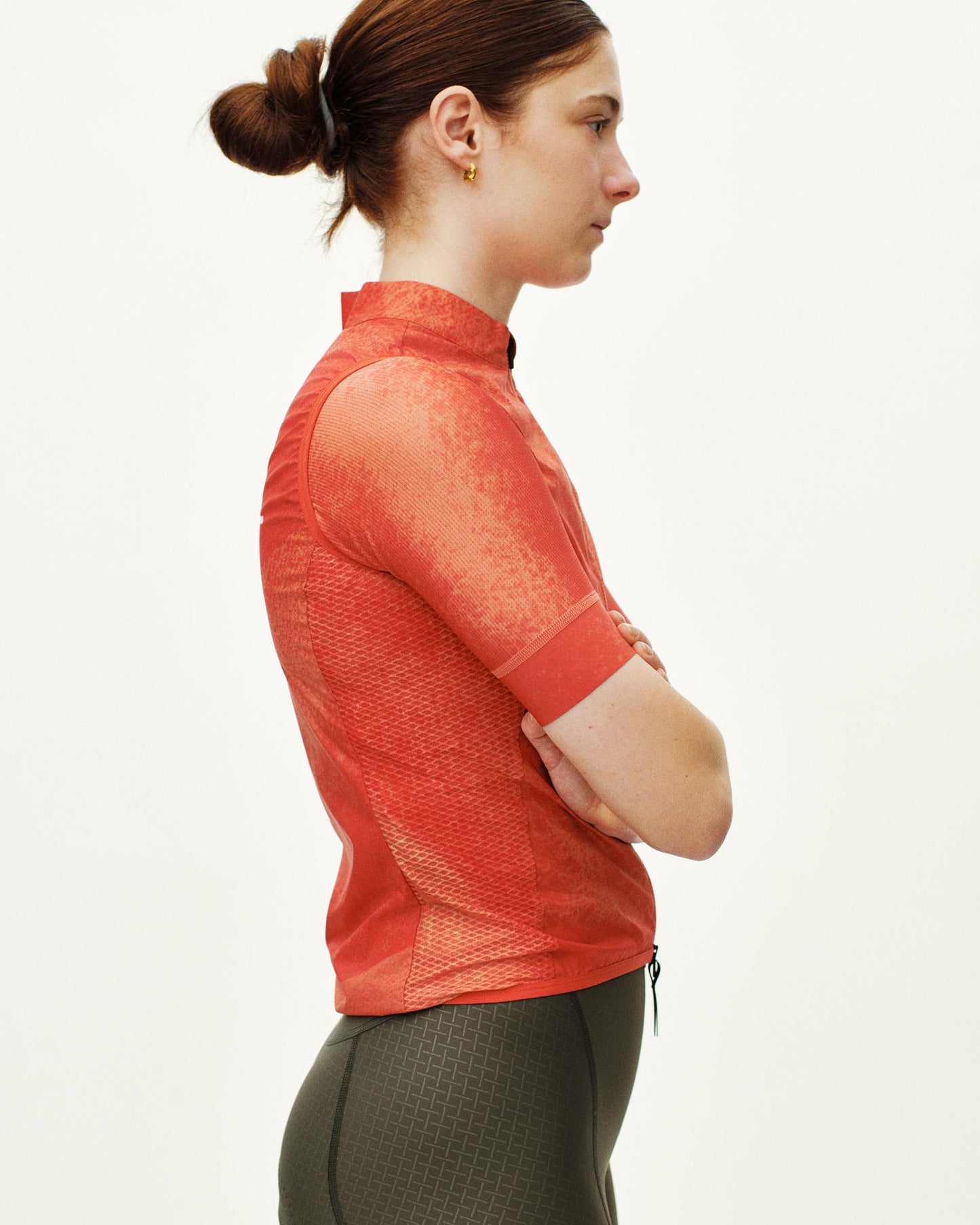 Women's Mechanism Stow Away Gilet AOP Hibiscus Orange