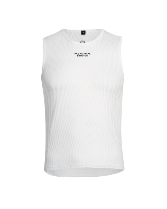 Men's Sleeveless Base Layer White